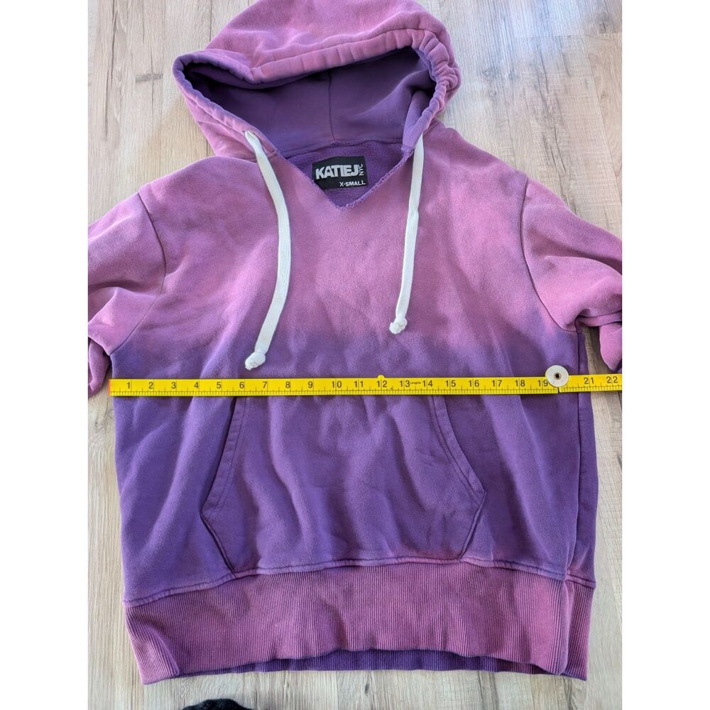 Katie J NYC Purple Ombre Hoodie Sweatshirt, XS (B6) - Picture 3 of 4